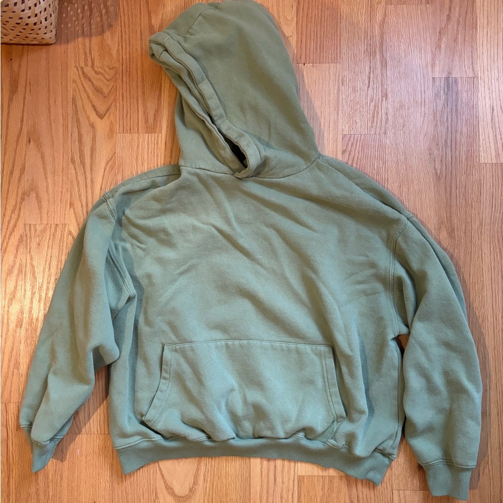 Olive green cotton on  hoodie